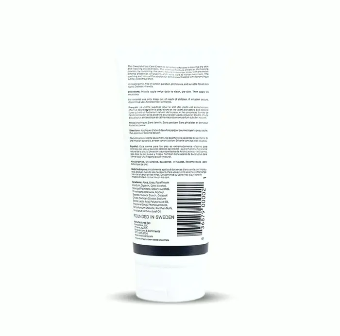 Scandinavian Care Foot Cream, 6 oz for Dry Skin