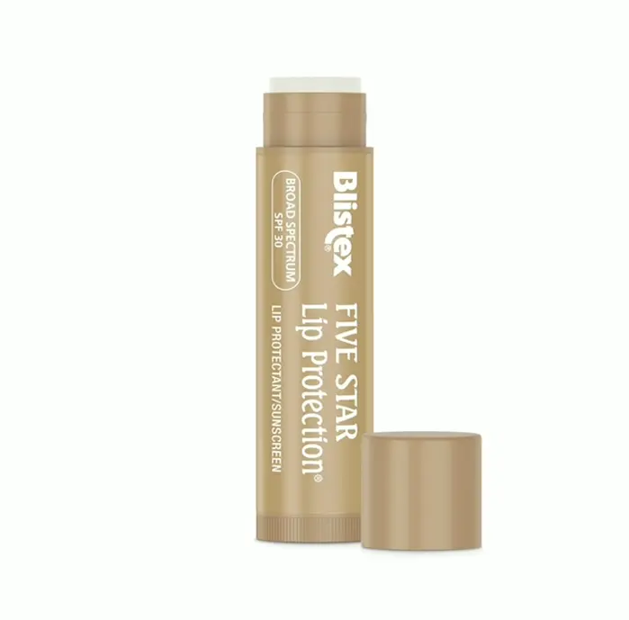 Blistex Five Star Protection Balm, 0.15 Oz - Wind & H2O Resistant, SPF 30 UV Shield