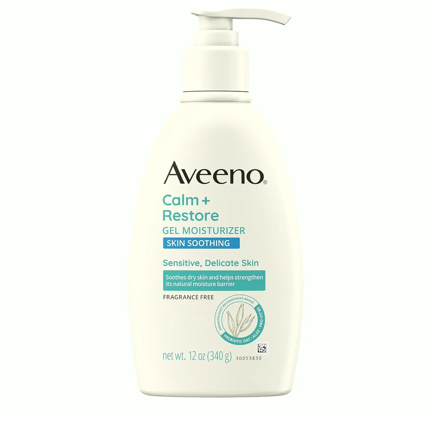 Aveeno's Soothe + Restore Gel Body Lotion for Sensitive Complexion, Fragrance-Free, 12 oz