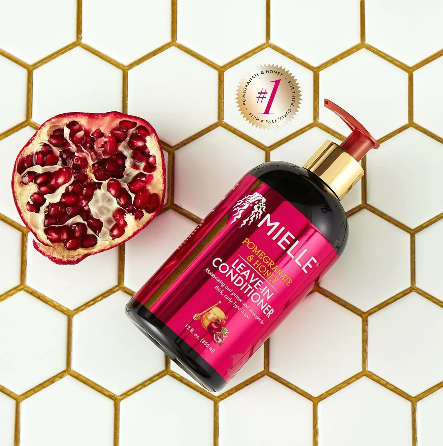 Organic Pomegranate Conditioner, Detangler for Curly, 12-oz
