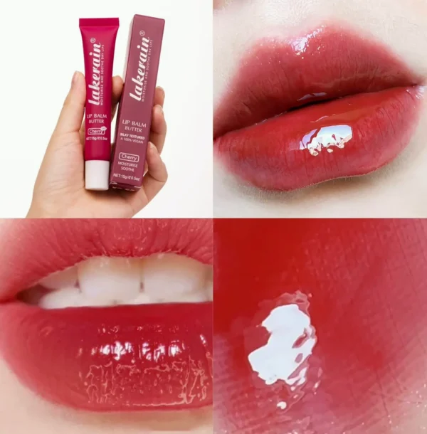Moisturizing Lip Butter for Dry Lips, Day/Night Use (Cherry)