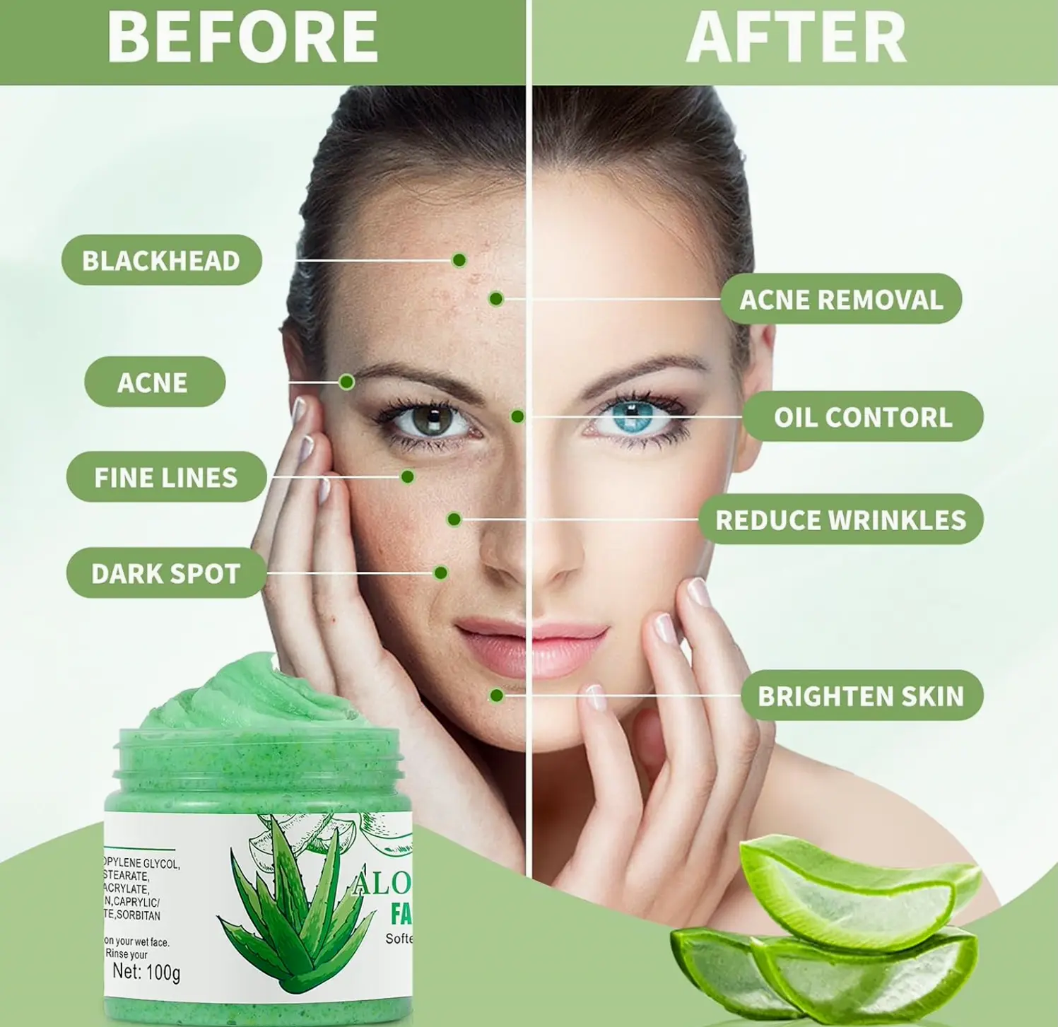 Face Scrub with Aloe Vera for Radiance