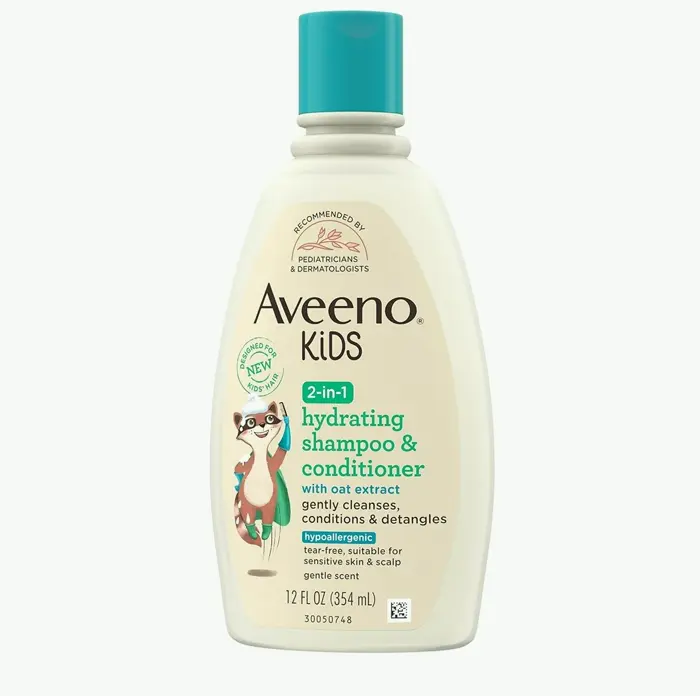 Aveeno Baby Kids 2-in-1 Hydrating Shampoo & Hair Softener, Twelve fl. oz