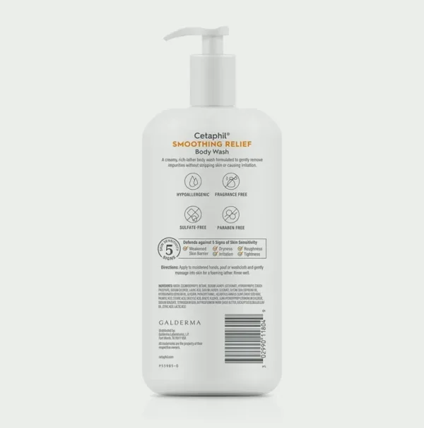 Cetaphil Relief Body Wash for Sensitive Skin, 20 oz