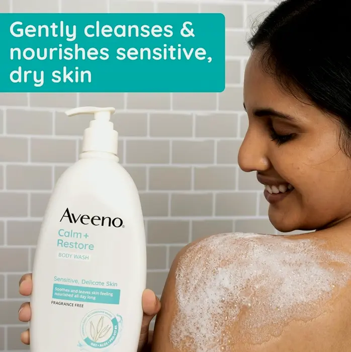 Aveeno Calm + Everyday Body Wash for Delicate, Gentle Cleanser