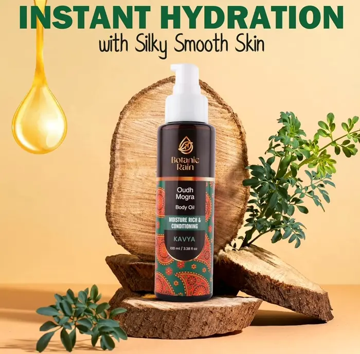 Ayurvedic Natural Body Oil with Oudh & Jasmine, 3.38 Fluid Oz