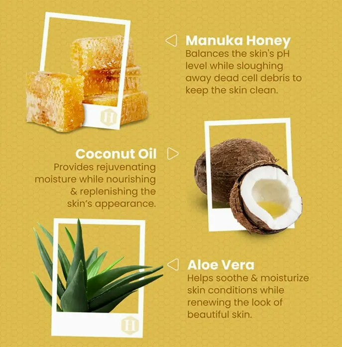 Facial & Body Cleanser featuring Manuka Honey for Acne and Sensitive Type