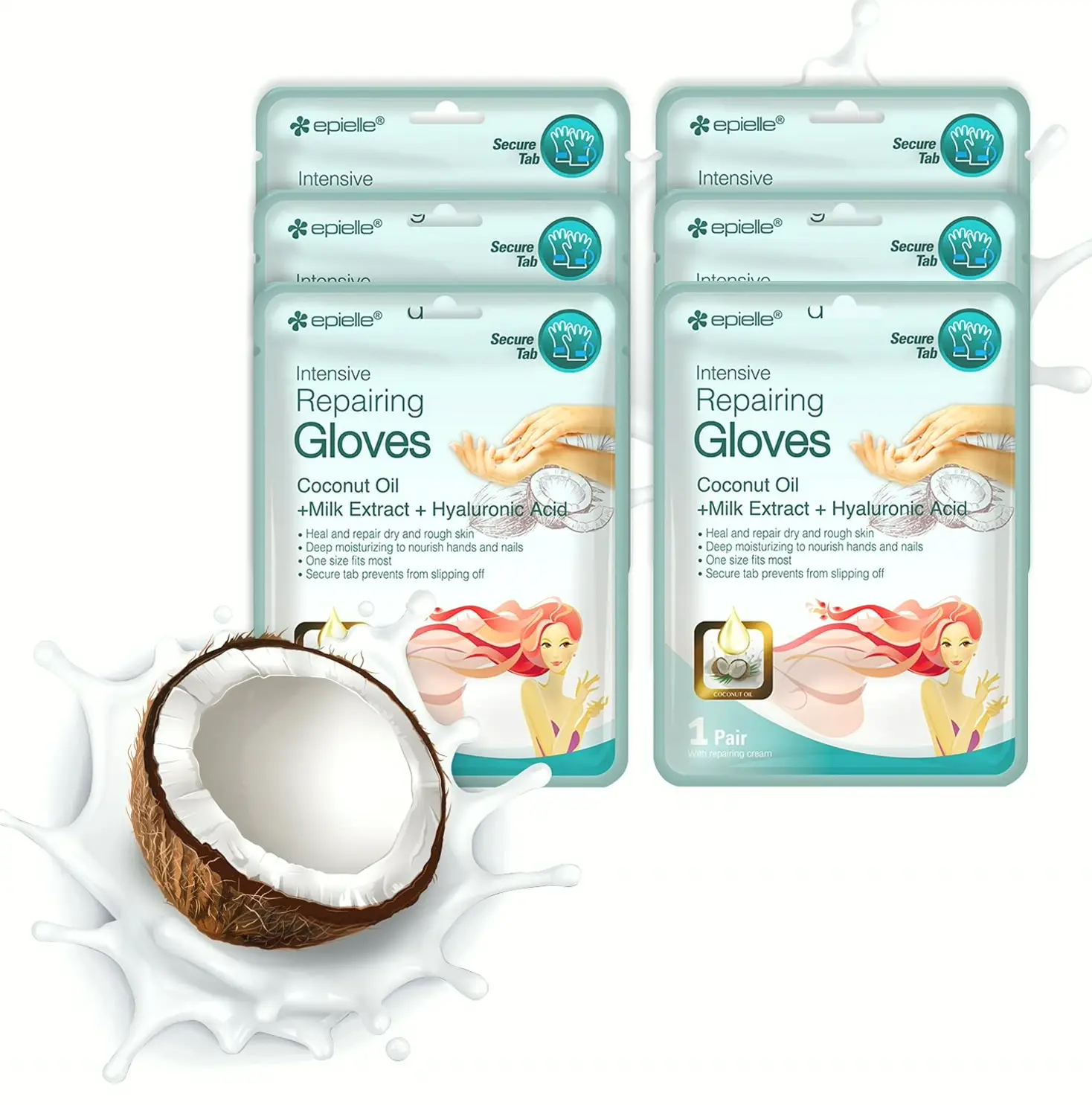 Restorative Hand Masks for Rough Hands - Set of 6