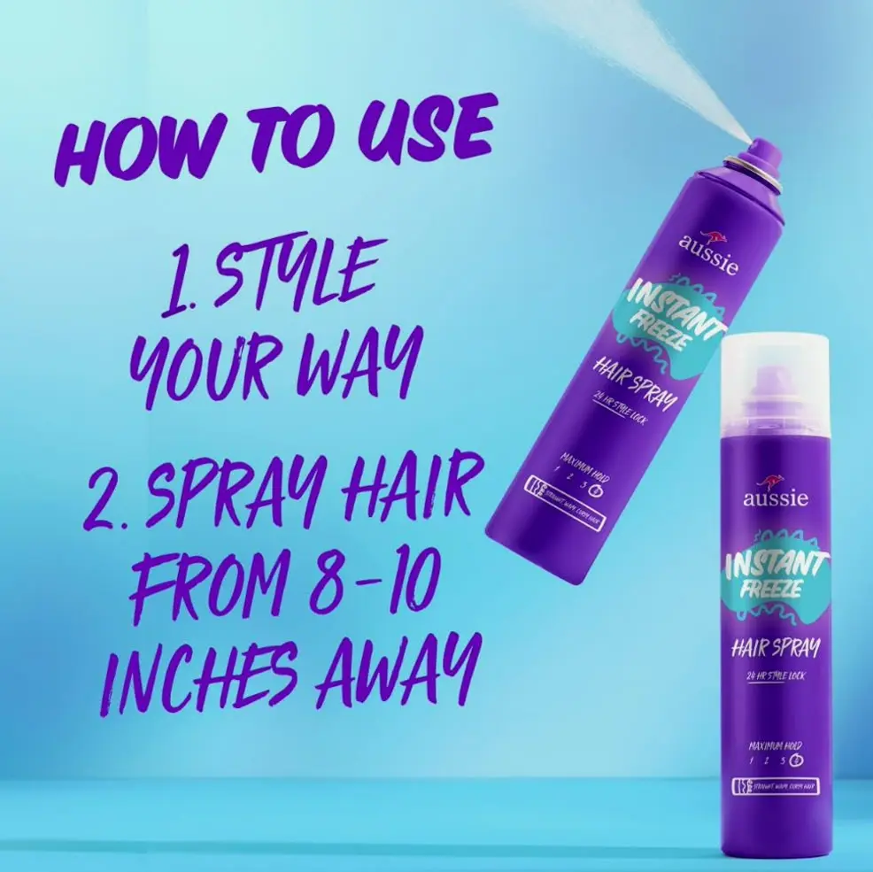 Aussie Instant Freeze Hair Spray with Jojoba & Sea Kelp, 10 Fl Oz (3-Pack)