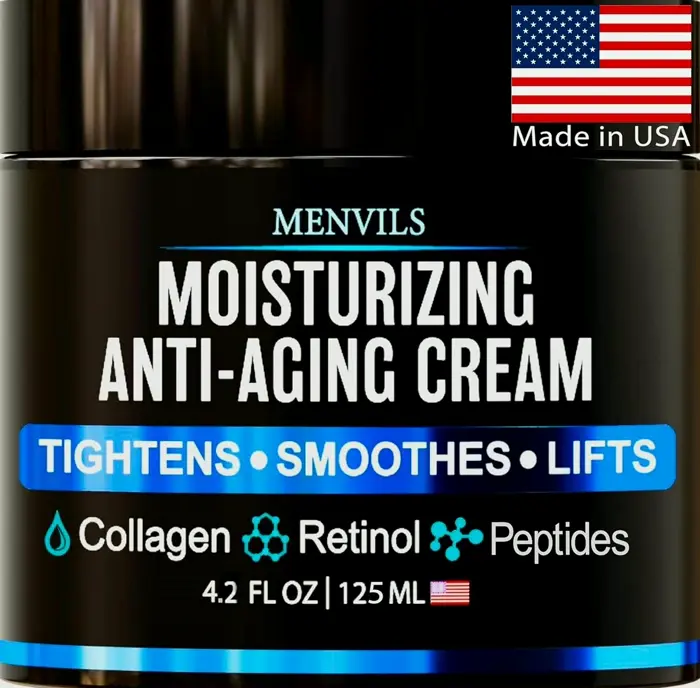 Guys Face Moisturizer Gel - Anti-Aging & Hydrating - 4.2 Ounces