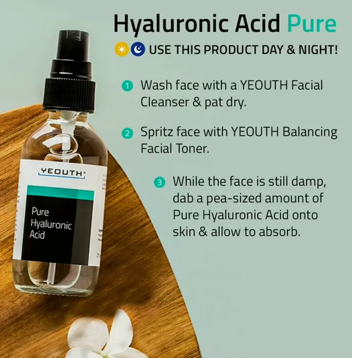 Pure Hyaluronic Acid Hydrating Serum for Tired Complexion
