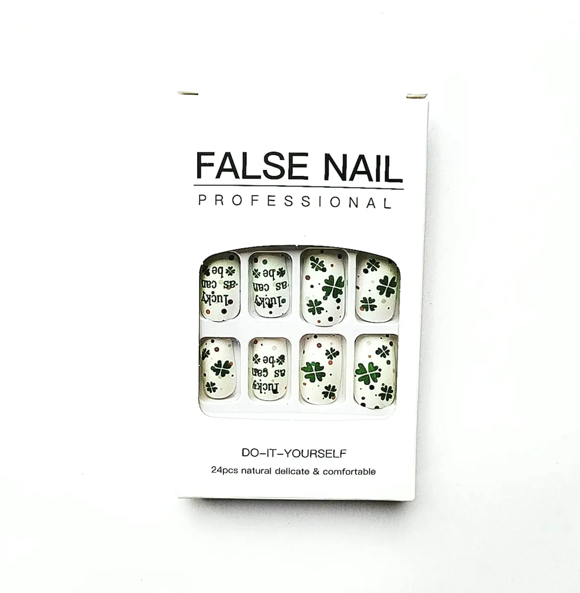 24Pcs St. Patrick's Day Glue-On Nails for Women