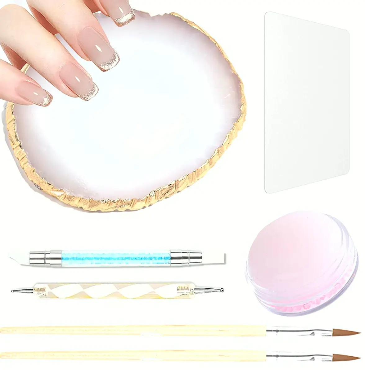 Resin Nail Art Palette with Tools