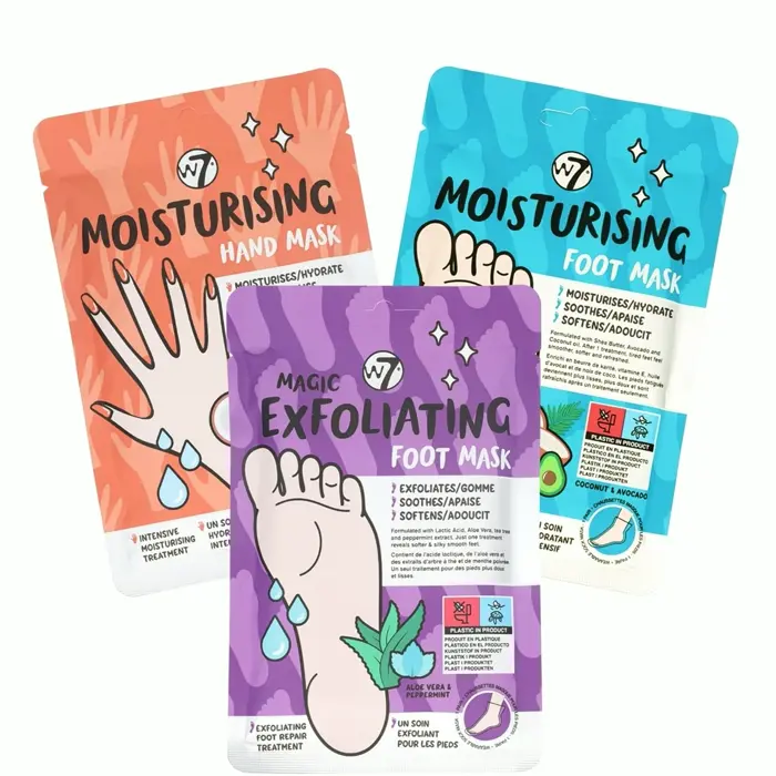 Brand W7 Foot & Hand Treatment Kit - Hydrate & Exfoliation at Home