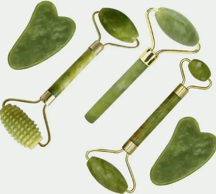Gemstone Gua Sha Kit - 5 in 1 Package Including Massager