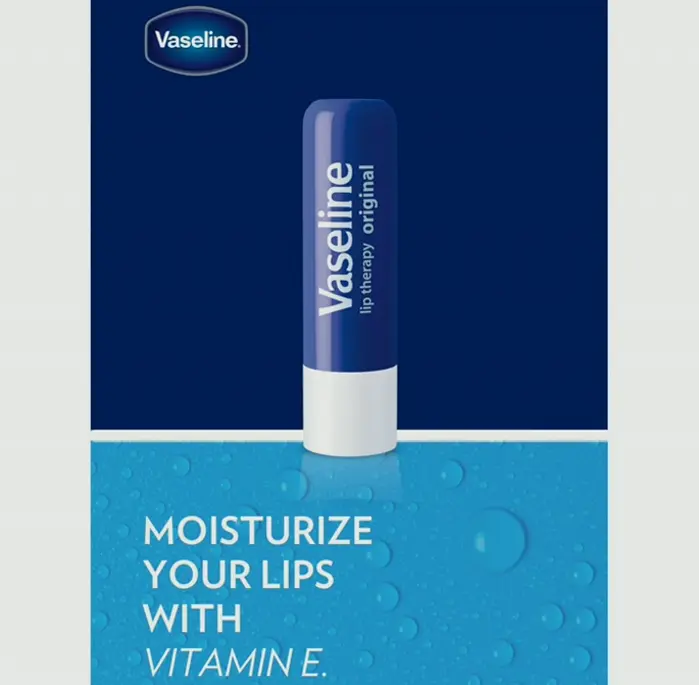 Vaseline Original Lip Therapy, Perfect Suitable for Dry Lips, 0.16 Oz (Set of 4)