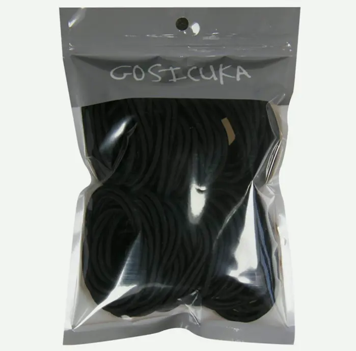 120 Black Ponytail Ties for Thick Locks (4mm)
