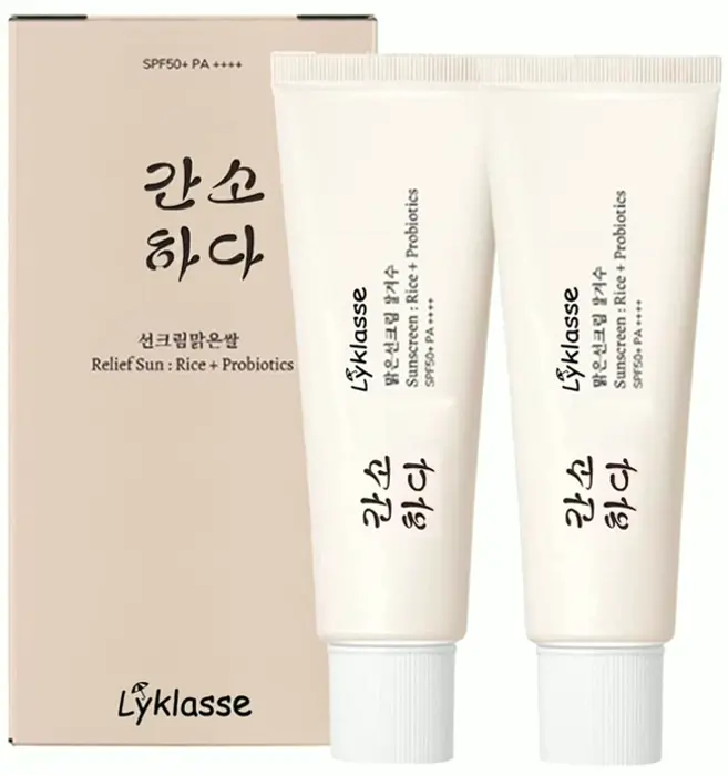 Organic Sunscreen Cream, SPF 50+, Moisturizing UV Defense (2PCS)