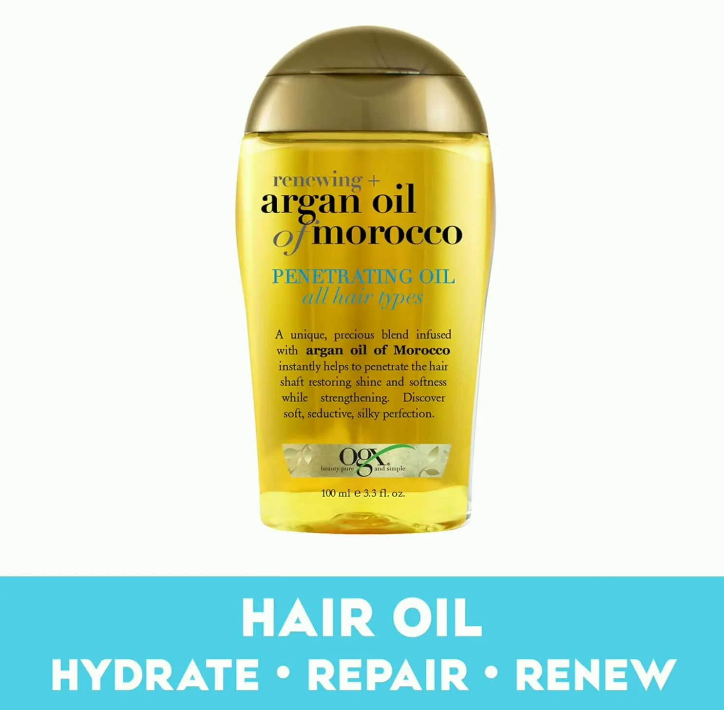 OGX Argan Serum Treatment Moisturizer, Every Hair Types, 3.3 Fluid Ounces