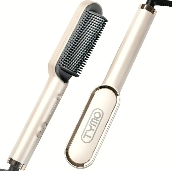 TYMO Hair Brush - Ceramic Coating, 5 Temps, 20s Quick Heating, Multi Voltage