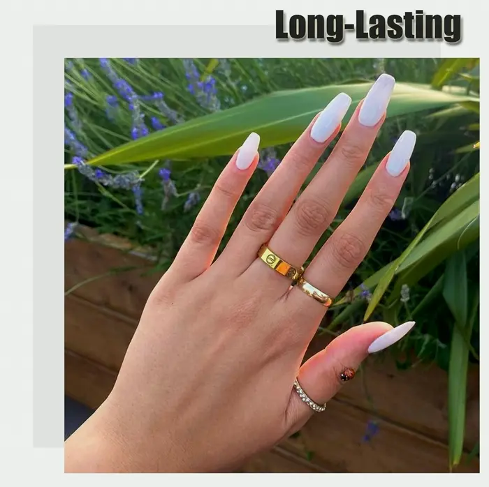 Classic White Glossy Polish Polish Nail Art