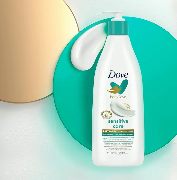 Dove's Sensitive Care Body Set of 3 including Ceramide Serum