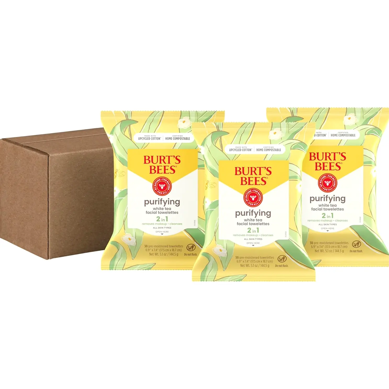 White Facial Wipes for Every Complexion Varieties, Moisturizing Makeup Remover, Thirty Ct Triple Pack