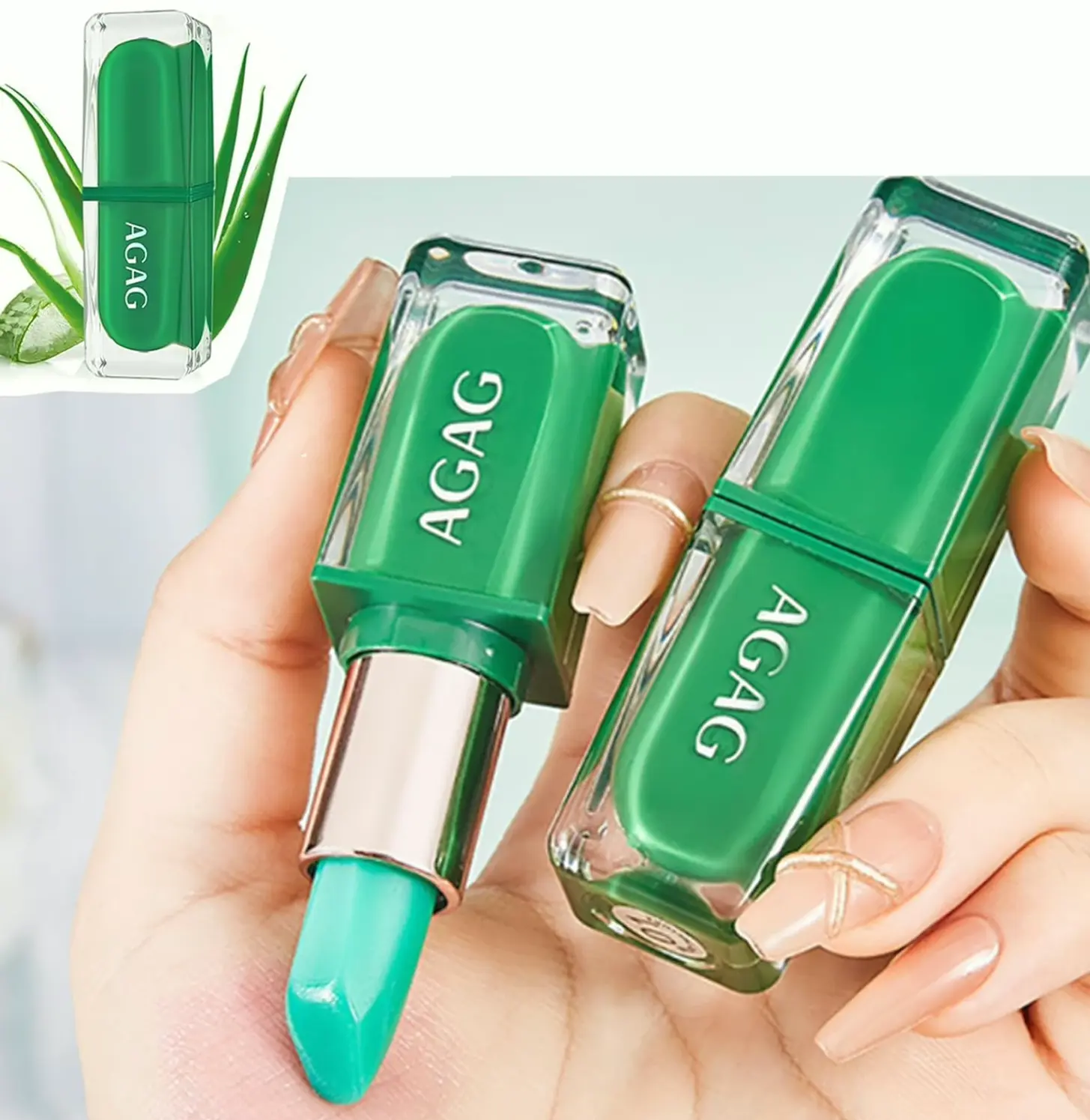 Shade Changing Aloe Plant Lipstick, Long Lasting and Nutritious