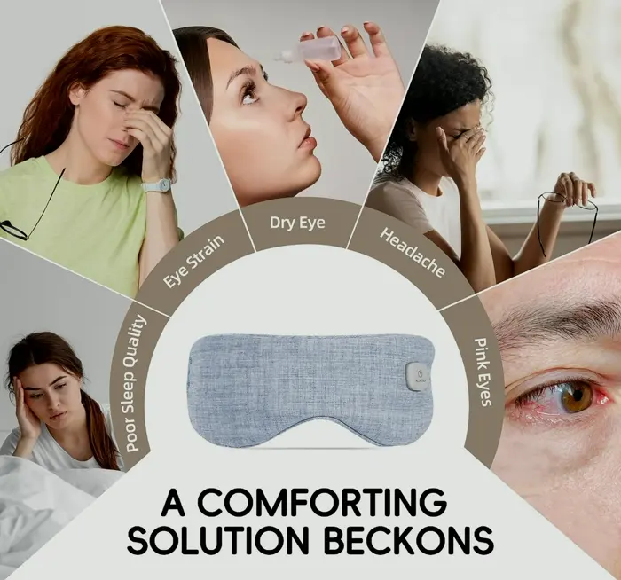 Graphene Warming Eye Cover – Wireless Warm Compress for Eye Care