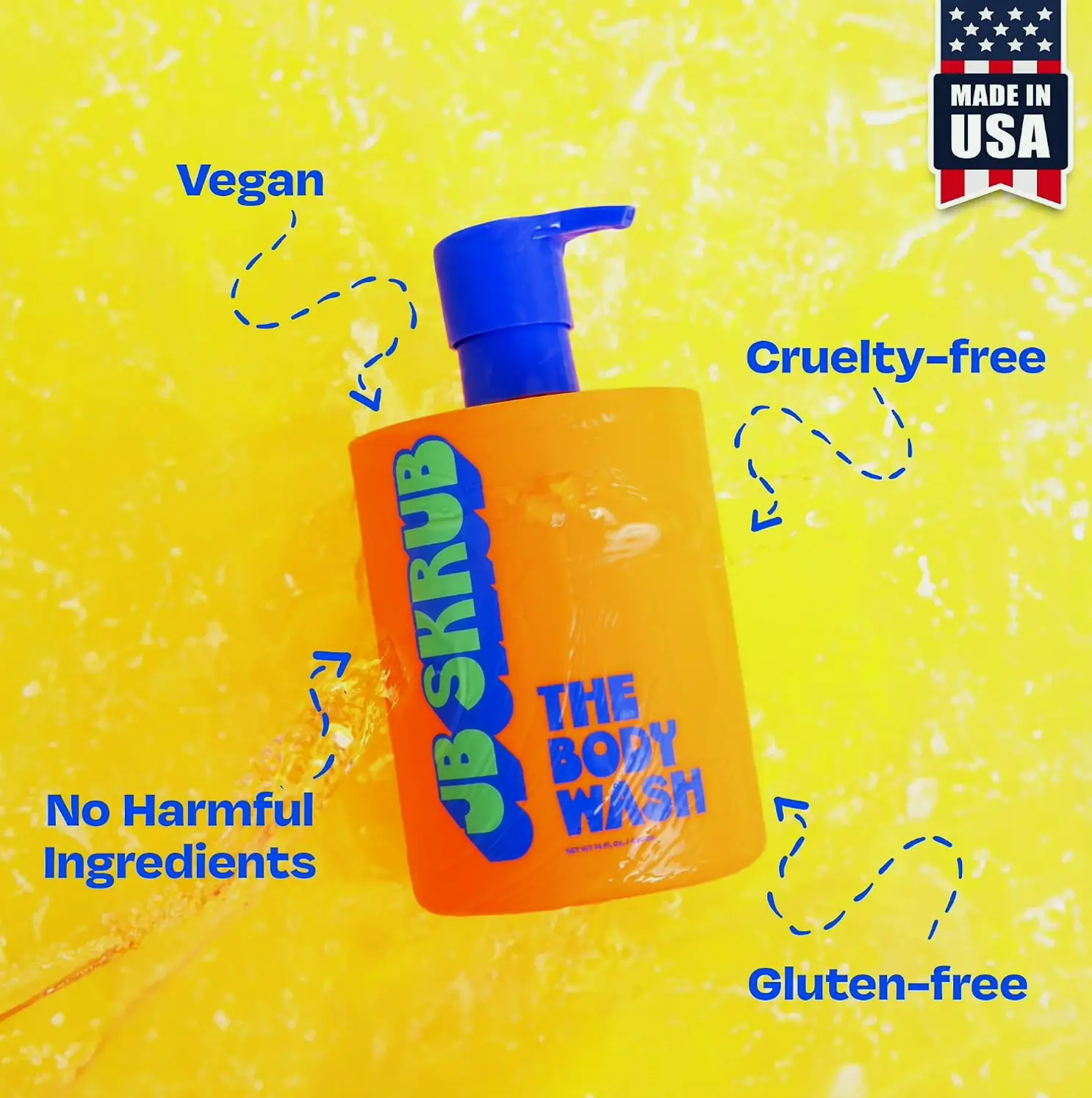 Children's Foaming Fruit-Scented Body Wash for Boys - Gentle Ingredients - 14 Oz