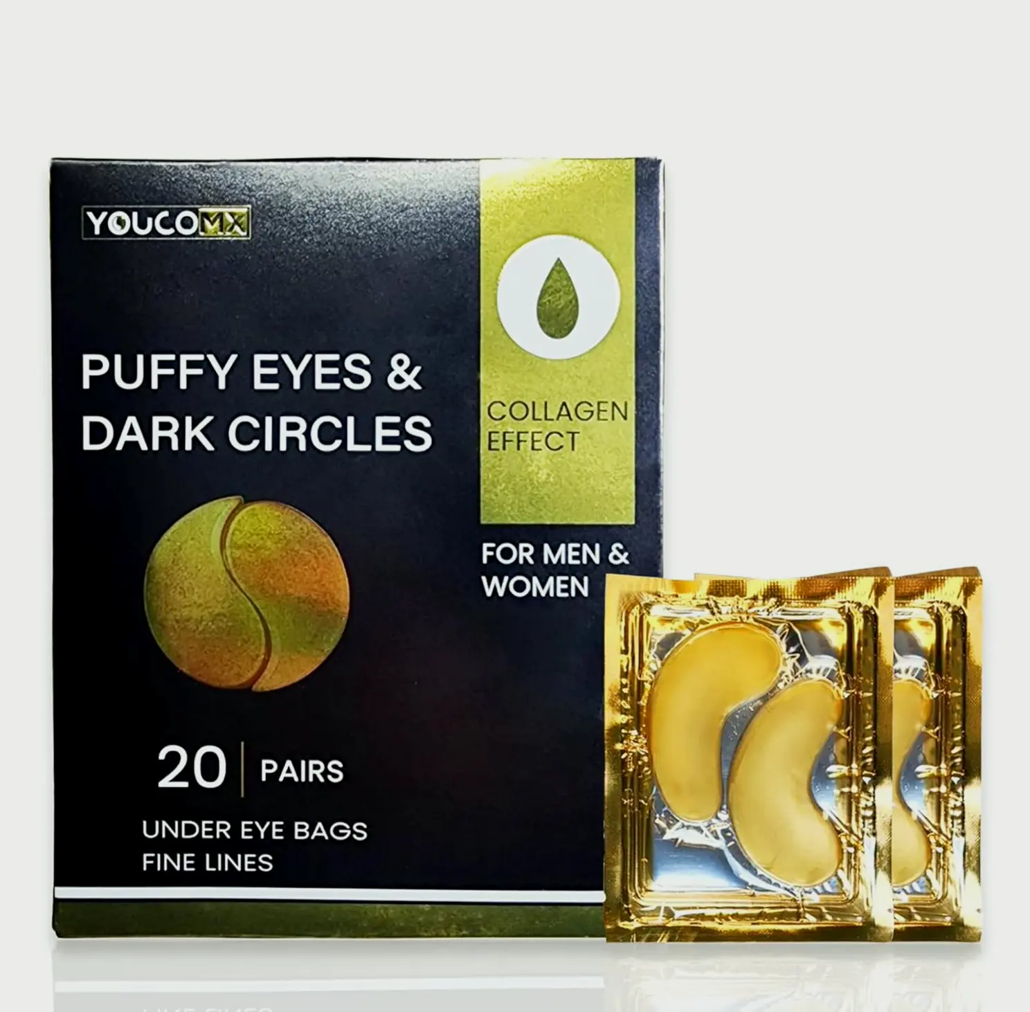 Under Eye Mask: Reduce Swelling & Dark Circles - 20 Pairs