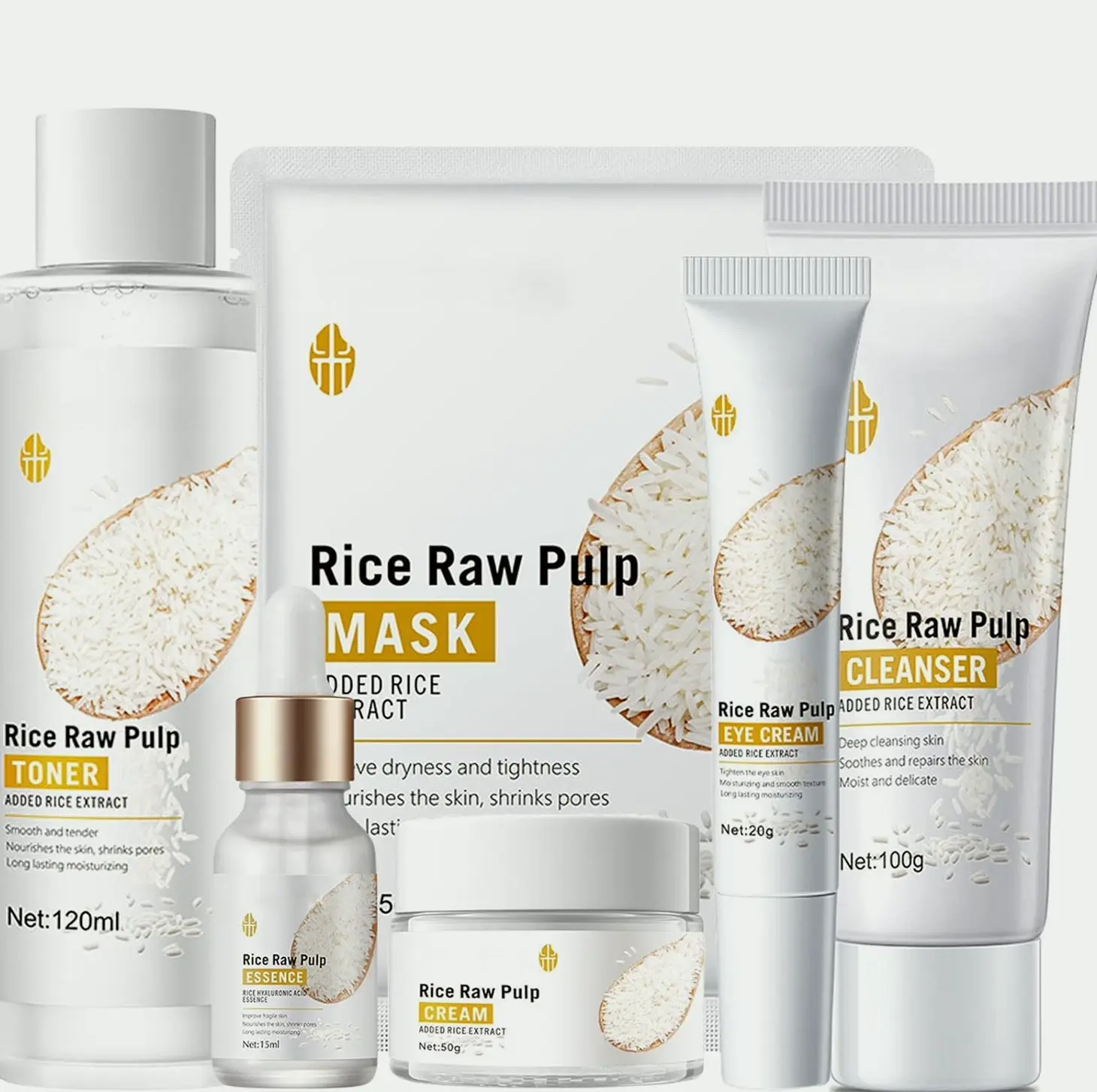 Rice Face Kit for Women - 6 Piece Hydrating Collection