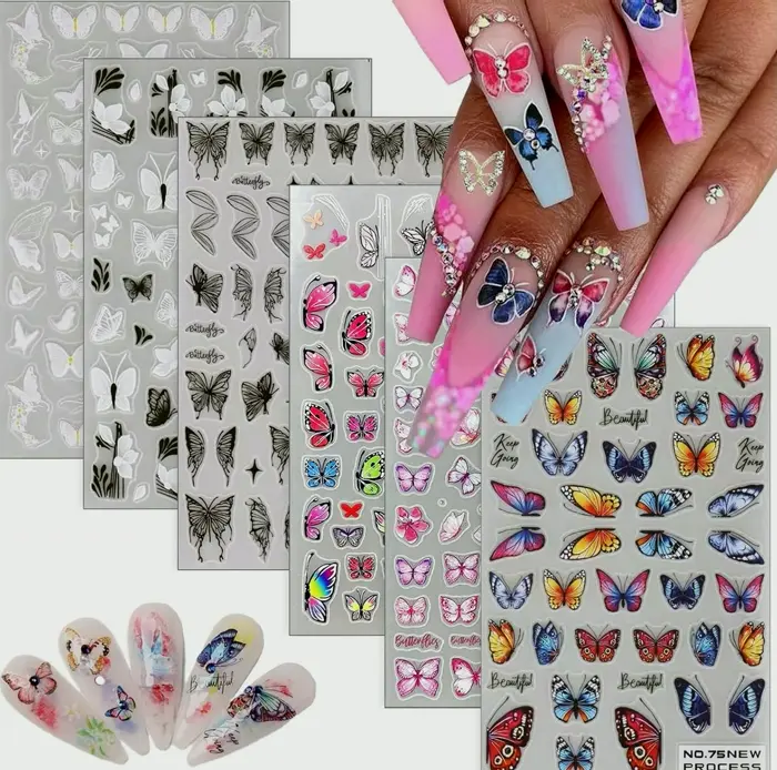 Insect Nail Stickers for 3D Look