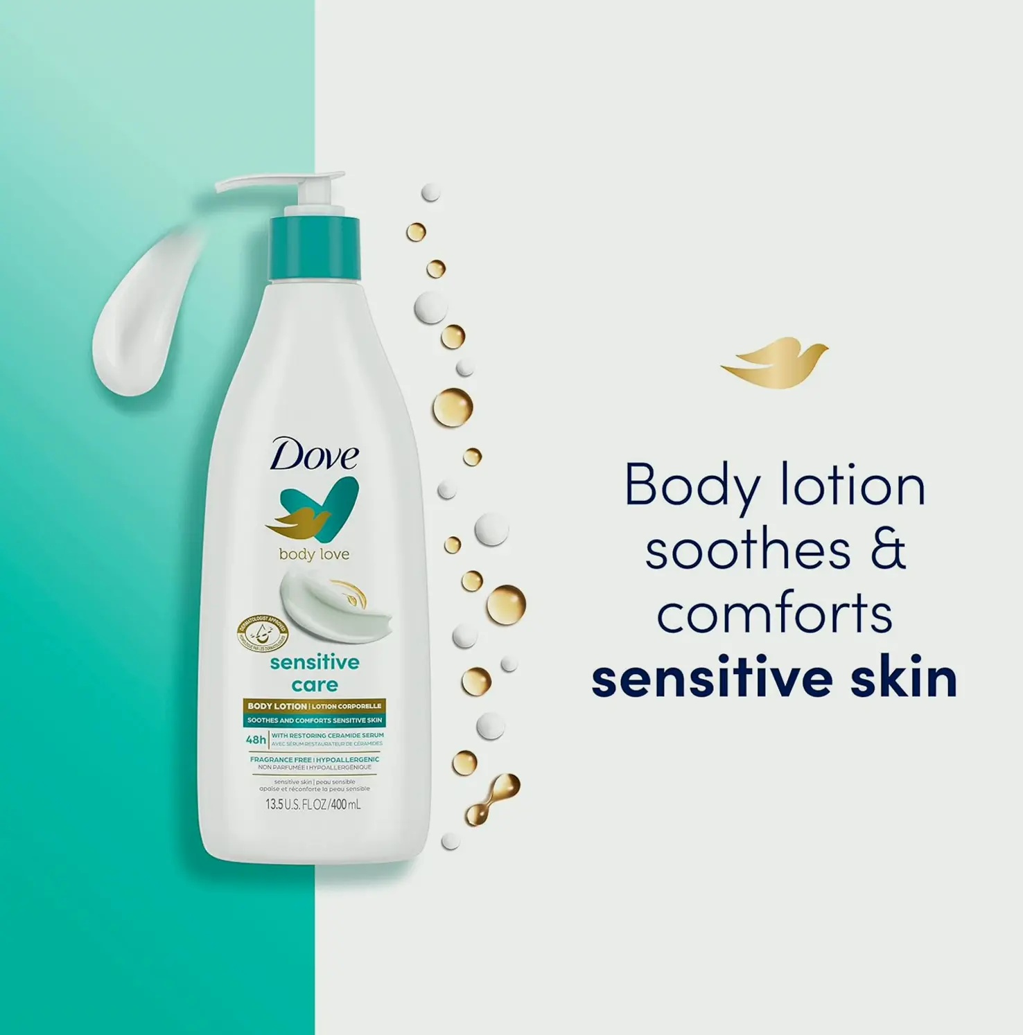 Dove's Sensitive Care Body Set of 3 including Ceramide Serum