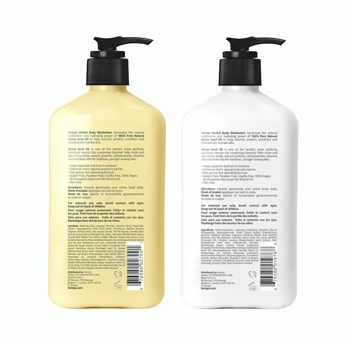 Hempz's Body's Moisturizer: Tasty Pineapple's & Honey Melons + Coconut & Watermelon Daily Skin Care Cream (Bundle) with Shea Butter's & Aloe's - 17 Fluid Ounces