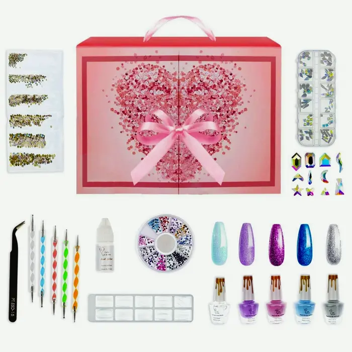 Nail Art Kit for Teens with Gems