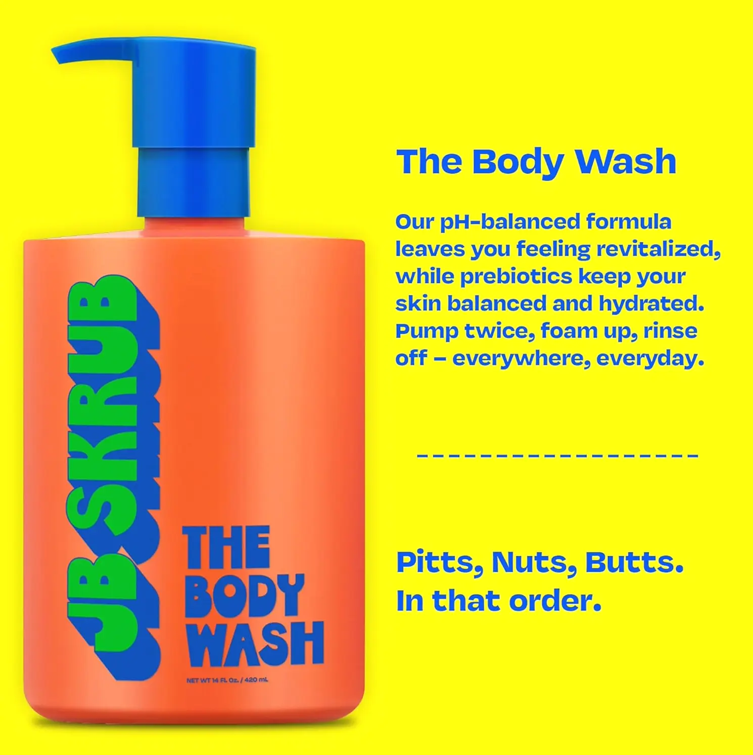 Children's Foaming Fruit-Scented Body Wash for Boys - Gentle Ingredients - 14 Oz