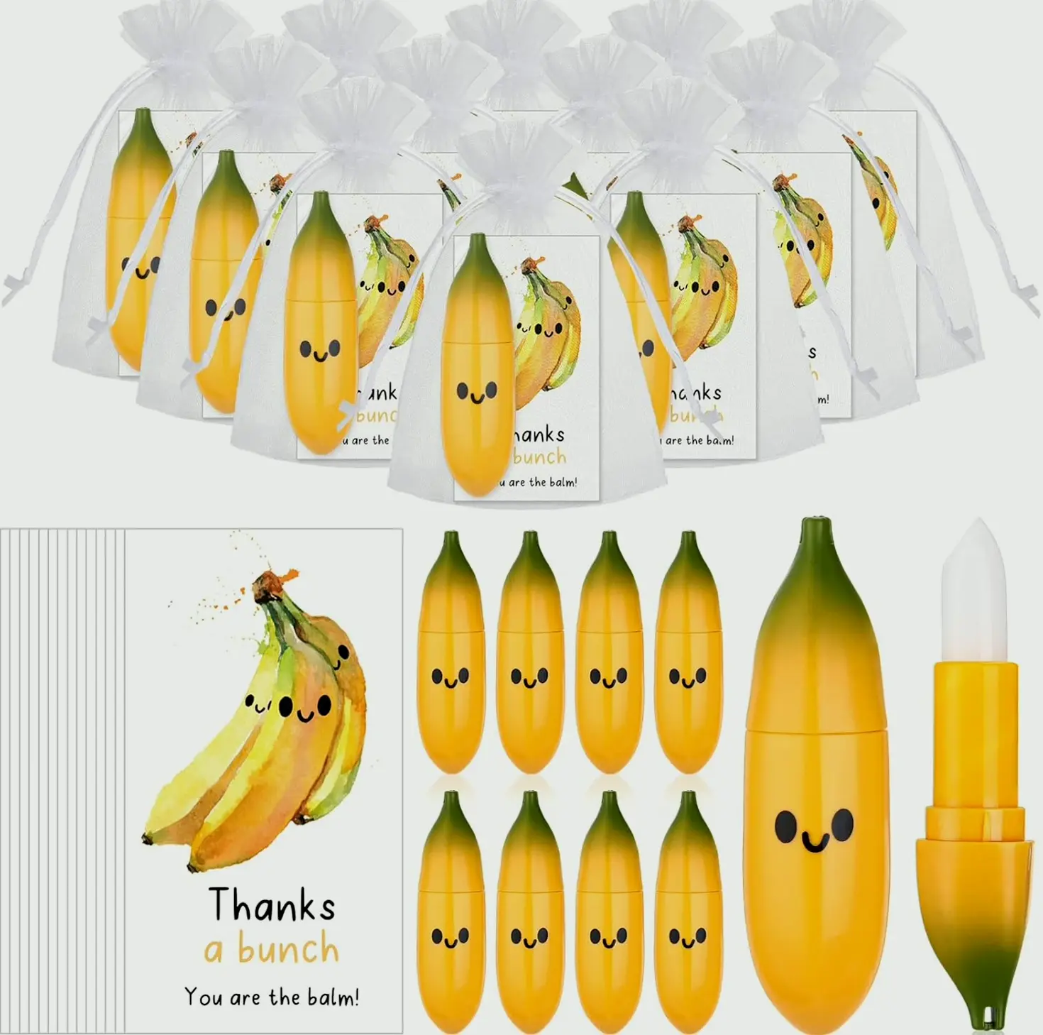 50 Pcs Staff Recognition Fruit Lip Balm Gift