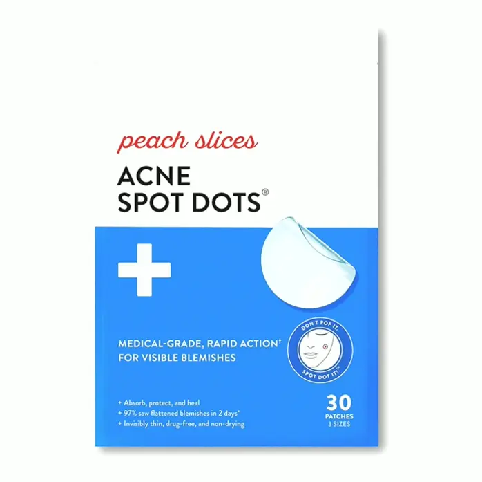 Peach Slices Pimple Spot Dots: Hydrocolloid Pimple Stickers (Cruelty-Free)