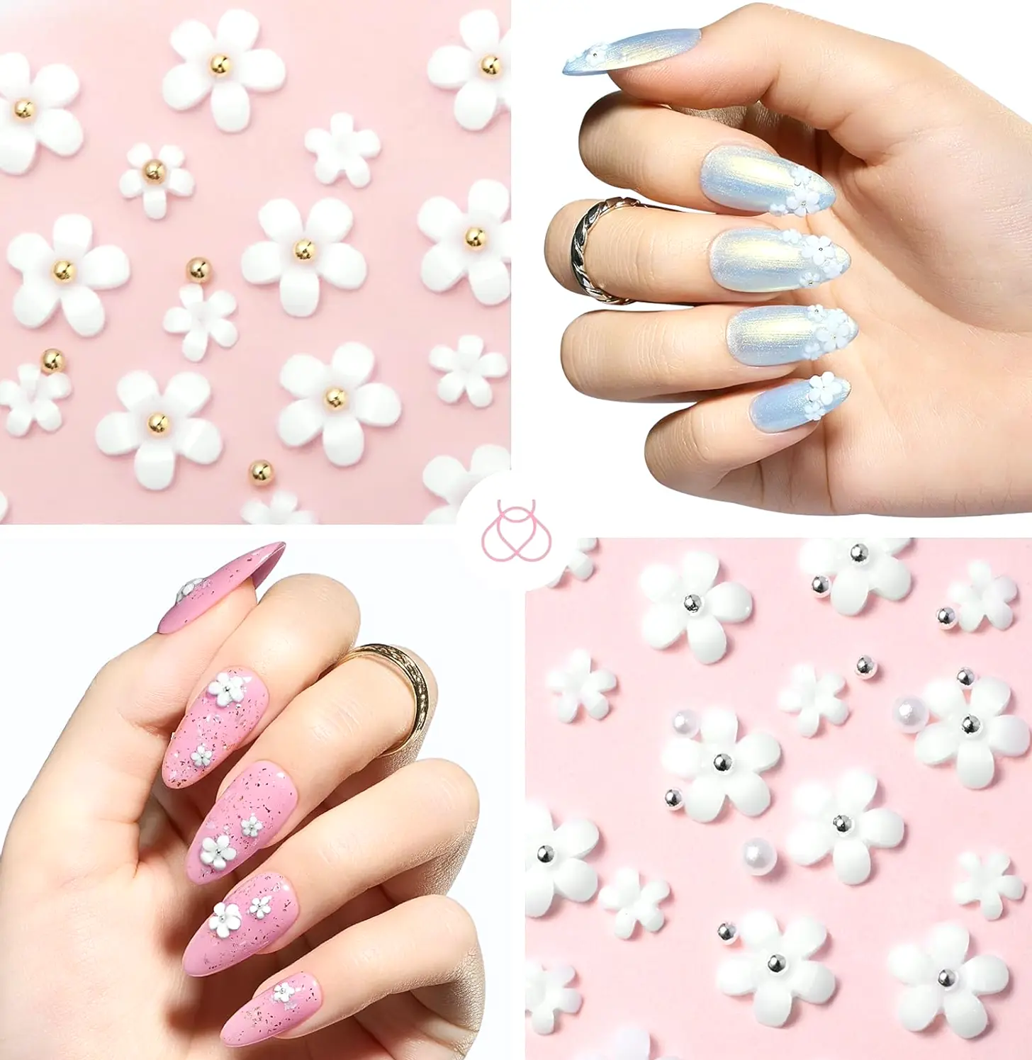 Beetles Flower Nail Decorations Duo Set