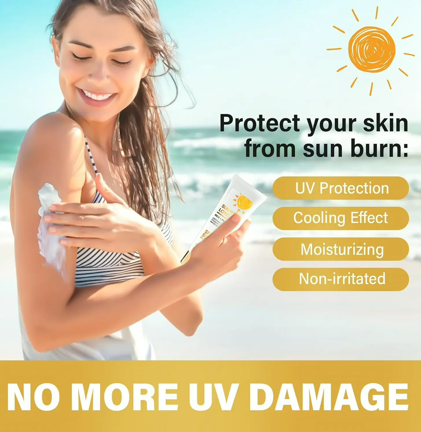 Rice Sunscreen SPF 50 for Facade & Physique
