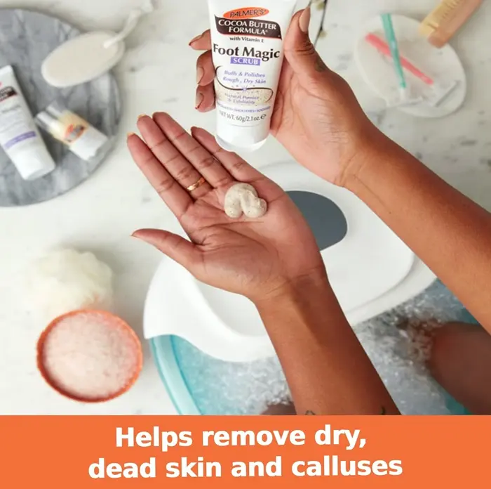 Palmer's Brand Cocoa Butter Foot Care Exfoliator including Vit E for Cracked Feet