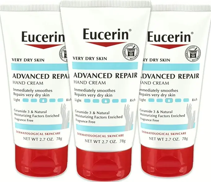 Eucerin Repair Hand Cream - Fragrance-Free, 2.7 Ounce (Pack of 3)