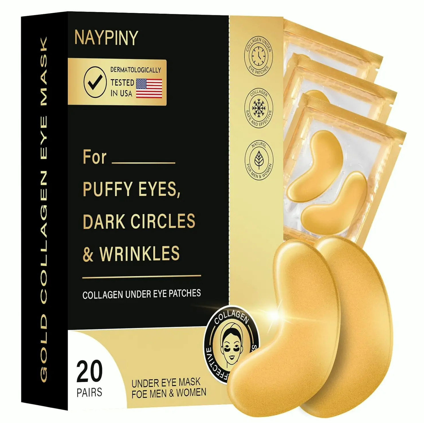 Luxury Under Eye Patches with Collagen - 20 Sets